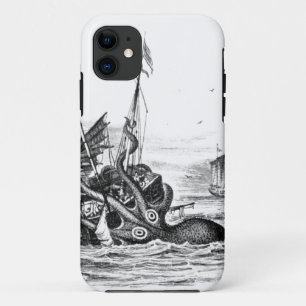 Coque iPhone 11 Le cru nautique de poulpe de steampunk kraken le