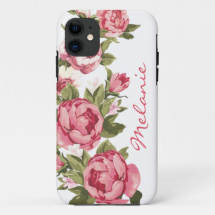 Etui iPhone Case-Mate Le cru personnalisé rougissent les pivoines roses