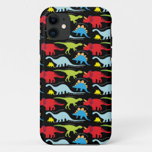 Coques Pour iPhone Le dinosaure conçoit le vert de rouge bleu sur le