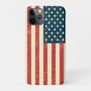 Coque iPhone 11 Pro Le drapeau américain âgé s'est fané