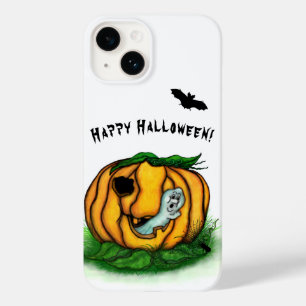 Coque Pour iPhone 14 Le fantôme d'Halloween, chauve-souris, fantôme et 