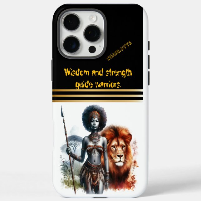 Coques Case-Mate iPhone Le guerrier est fier d'un lion (Verso)