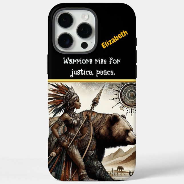 Coques Case-Mate iPhone Le guerrier et son ours sont forts (Verso)