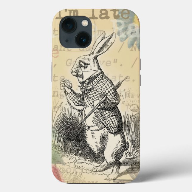 Coques Case-Mate iPhone Le lapin blanc Alice au pays des merveilles (Verso)