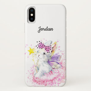 Case-Mate iPhone Case Le lapin féerique   d'aquarelle ajoutent votre nom