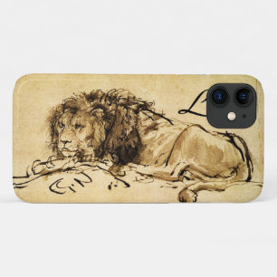 Etui iPhone Case-Mate LE LION DU CAP MENANT, Sepia, Monogramme noir