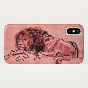 Coques Pour iPhone LE LION DU CAP, Rose antique, Noir