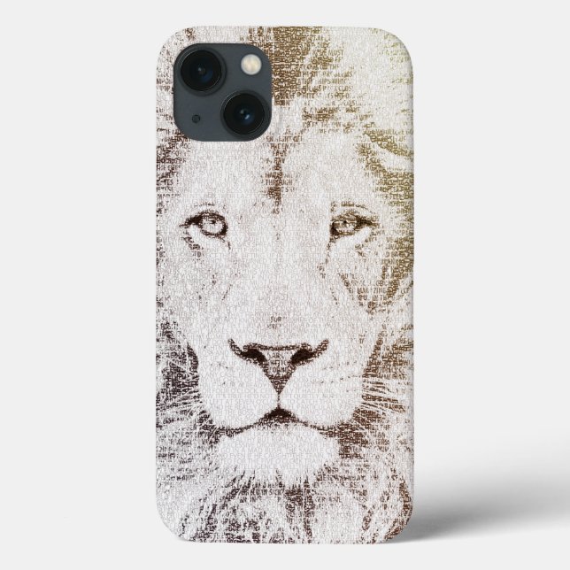 Coques Case-Mate iPhone Le lion intellectuel - art de typographie (Verso)