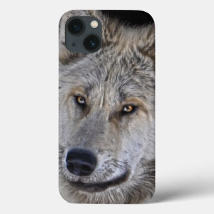 iPhone 13 Case Le loup blanc de l'Arctique face à la faune