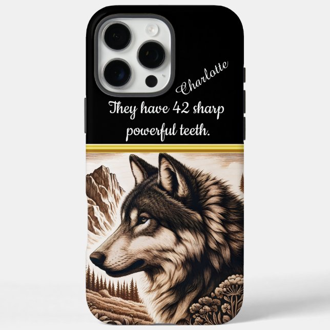 Coques Case-Mate iPhone Le loup majestueux domine un paysage montagneux se (Verso)