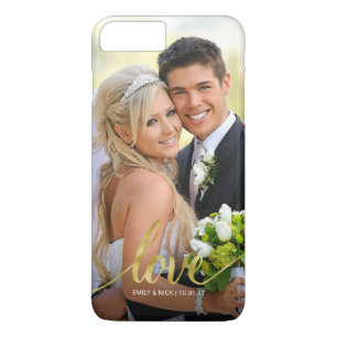 Coque Case-Mate Pour iPhone Le manuscrit manuscrit d'or d'amour couple le