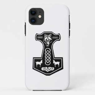 Etui iPhone Case-Mate Le marteau du Thor païen avec le loup et les