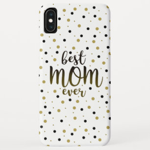 Case-Mate iPhone Case Le meilleur noir de maman jamais et les confettis