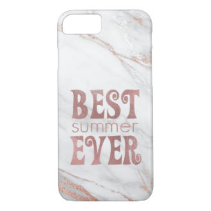 Case-Mate iPhone Case Le meilleur texte toujours rose d'or d'été sur le