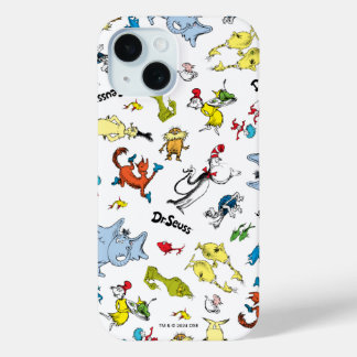 Coque Pour iPhone 15 Le monde de Dr Seuss Pattern