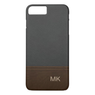 Coque Case-Mate Pour iPhone Le monogramme des hommes simili cuir chics
