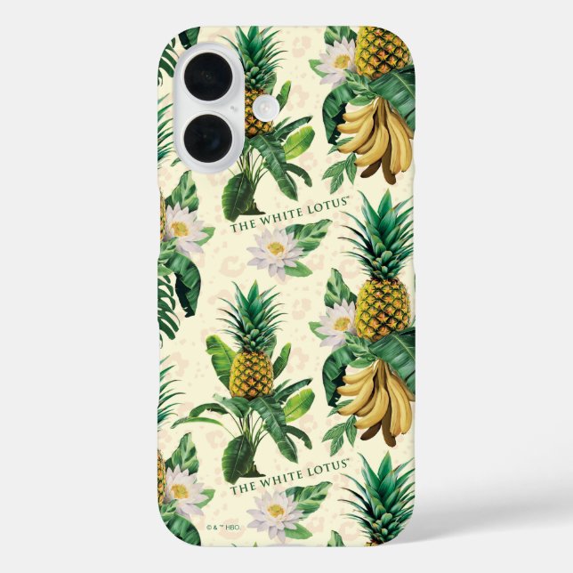 Coques Case-Mate iPhone Le Motif blanc Lotus Pineapple Paradise (Verso)