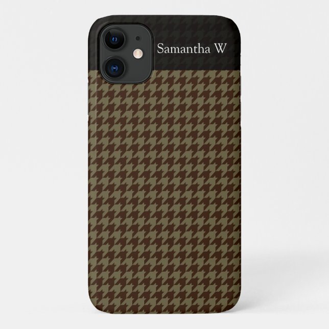 Coques Case-Mate iPhone Le motif Brown des messieurs beaux de (Dos)