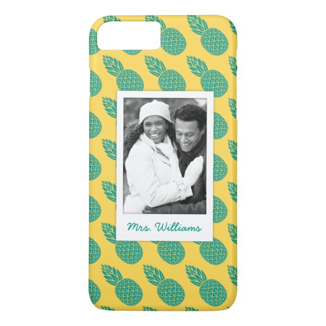 Coques Case-Mate iPhone Le motif | d'ananas ajoutent votre photo et (Dos)