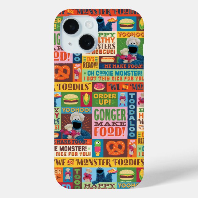 Coques Case-Mate iPhone Le Motif de camion Foodie de Cookie Monster (Verso)