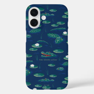 Coque Pour iPhone 16 Le Motif de la lagune du Lotus Alligator blanc