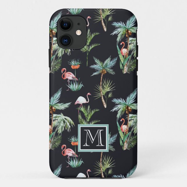 Coques Case-Mate iPhone Le motif | de paume d'aquarelle ajoutent votre (Dos)