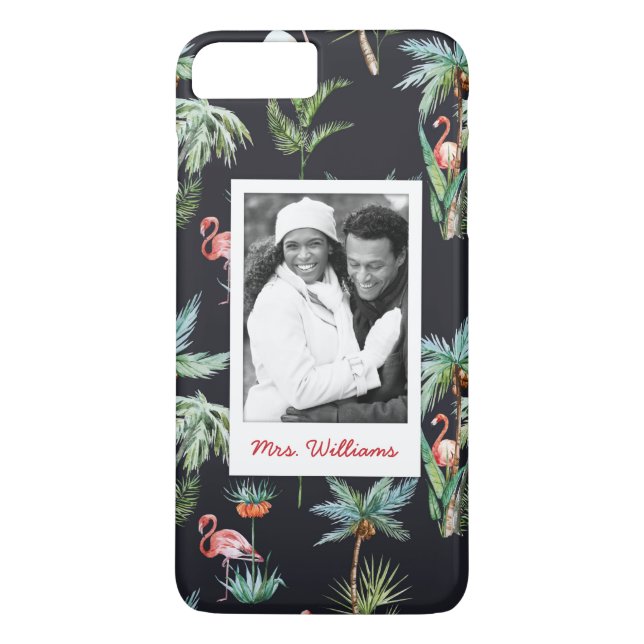 Coques Case-Mate iPhone Le motif | de paume d'aquarelle ajoutent votre (Dos)