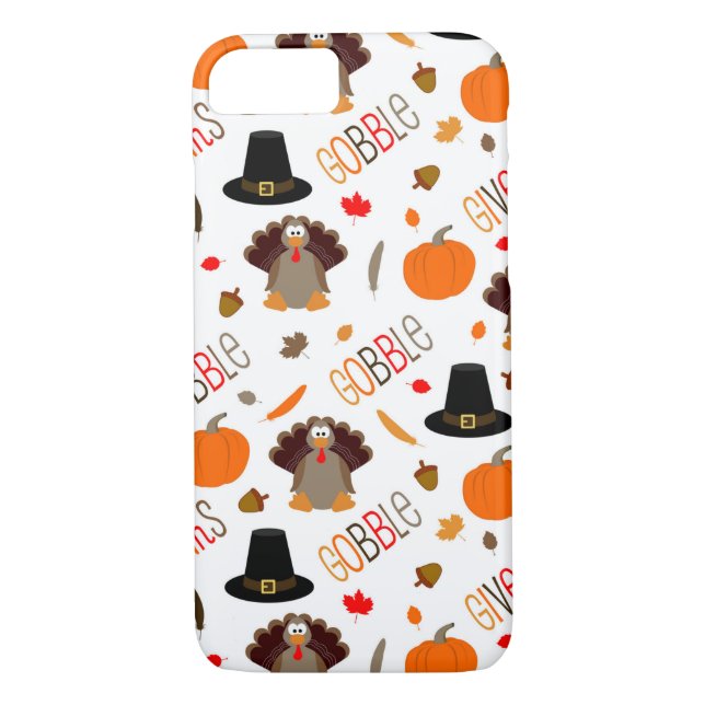 Coques Case-Mate iPhone Le motif mignon de thanksgiving avalent donnent (Dos)