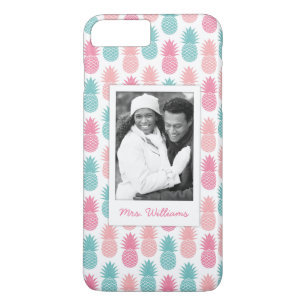 Coques Pour iPhone Le motif vintage   d'ananas ajoutent votre photo