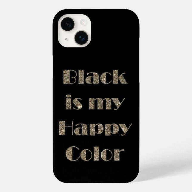 Coques Case-Mate iPhone Le noir est ma couleur heureuse (Verso)