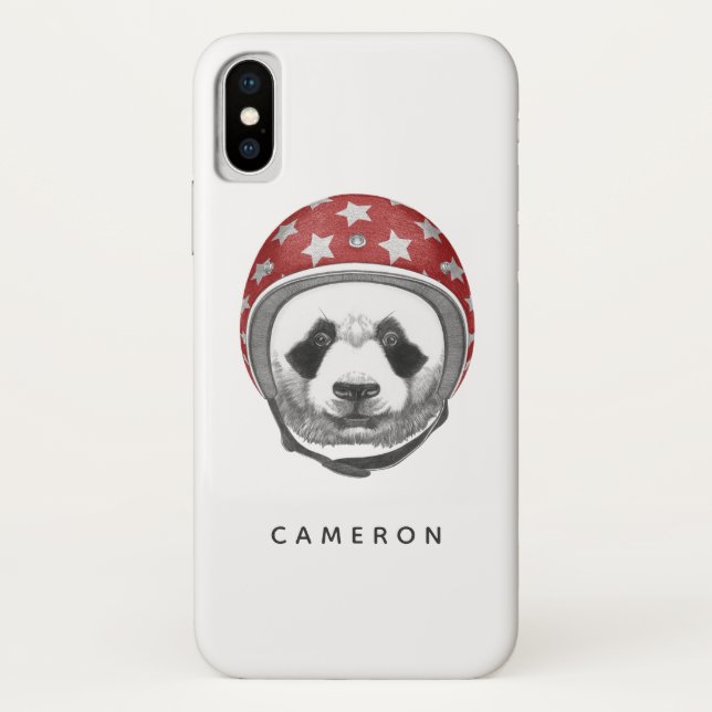 Coques Case-Mate iPhone Le panda de casse-cou | ajoutent votre nom (Dos)