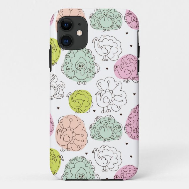 Coques Case-Mate iPhone le paon badine le cru de papier peint (Dos)