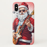 Le Père Noël joue de la guitare