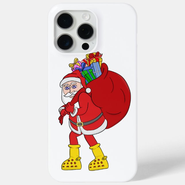 Coques Case-Mate iPhone Le Père Noël porte de grosses bottes jaunes (Verso)