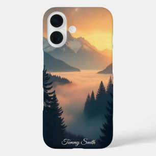 Coque Pour iPhone 16 Le pic de montagne Misty