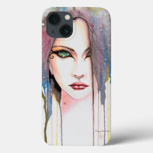 Etui iPhone 13 Le portrait d'art moderne aquarelle psychique