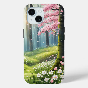 Coque Pour iPhone 15 Le Printemps Dans La Forêt