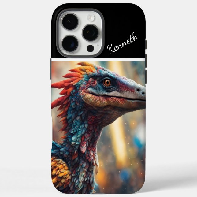 Coques Case-Mate iPhone Le regard du Raptor Arc-en-ciel (Verso)