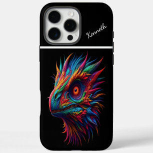 Coques iPhone 16 Pro Max Le regard du Raptor The Rainbow Dragon