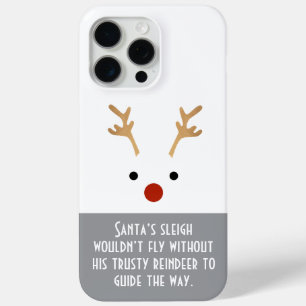 Coque iPhone 15 Pro Max Le renne Trusty de père Noël minimal