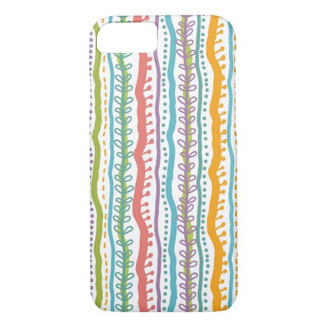 Coques Case-Mate iPhone Le résumé barre le motif vertical (Dos)