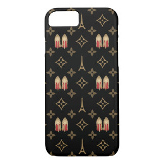 Coque iPhone 7 Le rouge base le monogramme des talons BT de