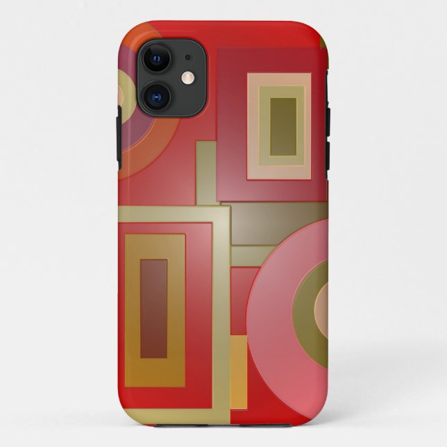 Coques Case-Mate iPhone le rouge forme l'art de bruit (Dos)