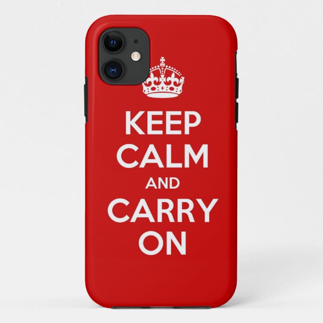 Coques Case-Mate iPhone Le rouge maintiennent calme et continuent le cas (Dos)