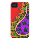 Le rouge, purplen et Paisley orange