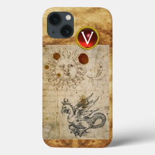 Coques Pour iPhone LE SOLEIL LA LUNE ET LE PARCHEMENT BASILISTE Monog