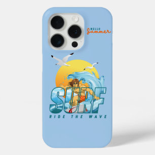 Coque iPhone 15 Pro Le surfeur monte la vague   (M)