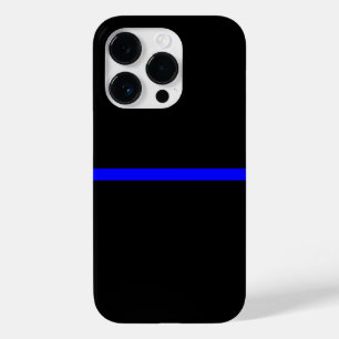 Coques Pour iPhone Le Symbolique Ligne Bleue Mince Horizontale Noir