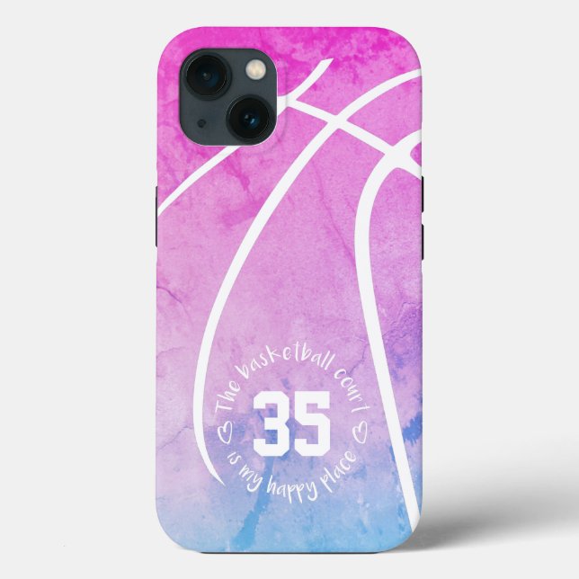 Coques Case-Mate iPhone Le terrain de basket est mon joyeux pastels (Verso)