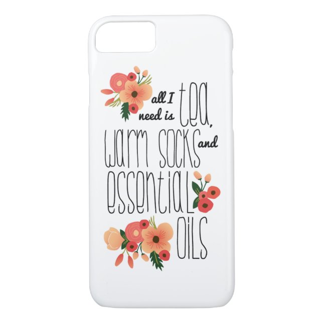 Coques Case-Mate iPhone Le thé, les chaussettes et les huiles essentielles (Dos)